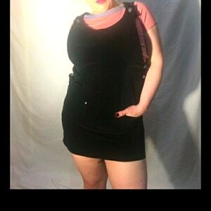 Spice black jumper mini dress